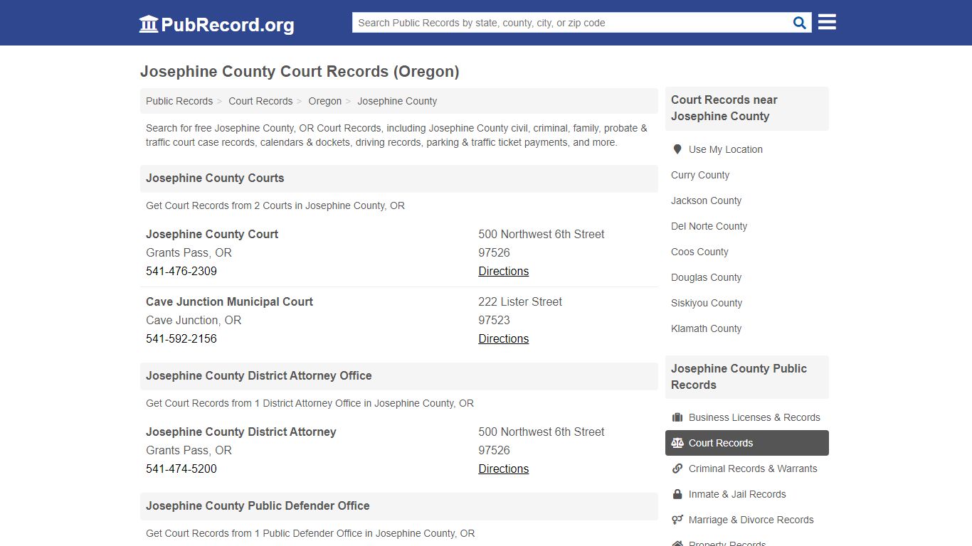 Free Josephine County Court Records (Oregon Court Records)